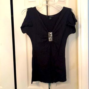 Express | Black stretchy dress tee